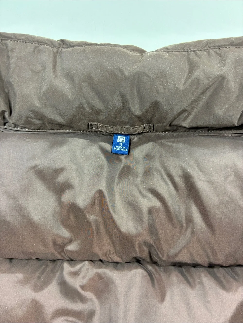 NWT Uniqlo Kids Down Puffer Jacket - Dark Brown, size 13